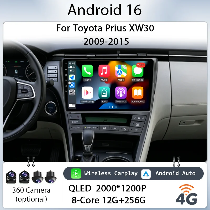 10" Android 16 for Toyota Prius XW30 2009-2015 Car Stereo IPS HD Touch Screen Wireless CarPlay GPS Navi BT WiFi Player Head Unit
10" Android 16 for Toyota Prius XW30 2009-2015 Car Stereo IPS HD Touch Screen Wireless CarPlay GPS Navi BT WiFi Player Head Unit