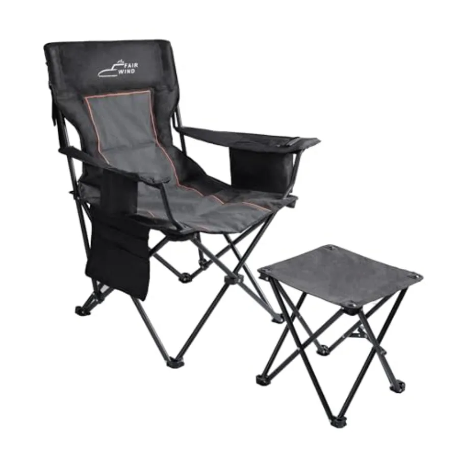 Oversized Padded Camping Chair with Footrest Stool Set Heavy Duty Support 300 LBS Cooler Bag
Oversized Padded Camping Chair with Footrest Stool Set Heavy Duty Support 300 LBS Cooler Bag