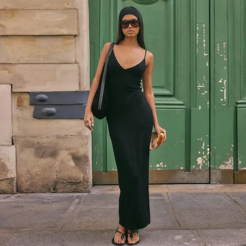 Ticketsx Women's Black Maxi Dress Fashion Sexy V-neck Sleeveless Bodycon Dress New Elegant Summer Party Vacation Women's Dresses
Ticketsx Women's Black Maxi Dress Fashion Sexy V-neck Sleeveless Bodycon Dress New Elegant Summer Party Vacation Women's Dresses