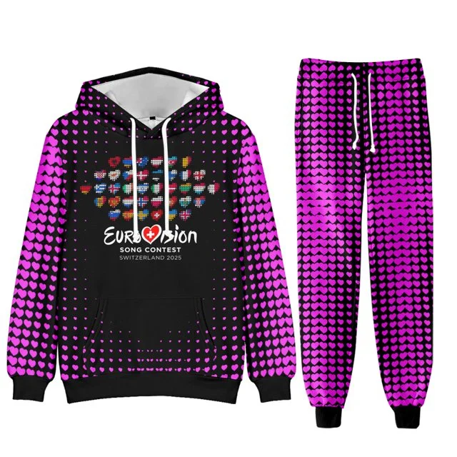 Eurovision 2025 Merch Hoodies Sets Jogger Pants For Women/Men Unisex Sweatshirts Pants Streetwear
Eurovision 2025 Merch Hoodies Sets Jogger Pants For Women/Men Unisex Sweatshirts Pants Streetwear