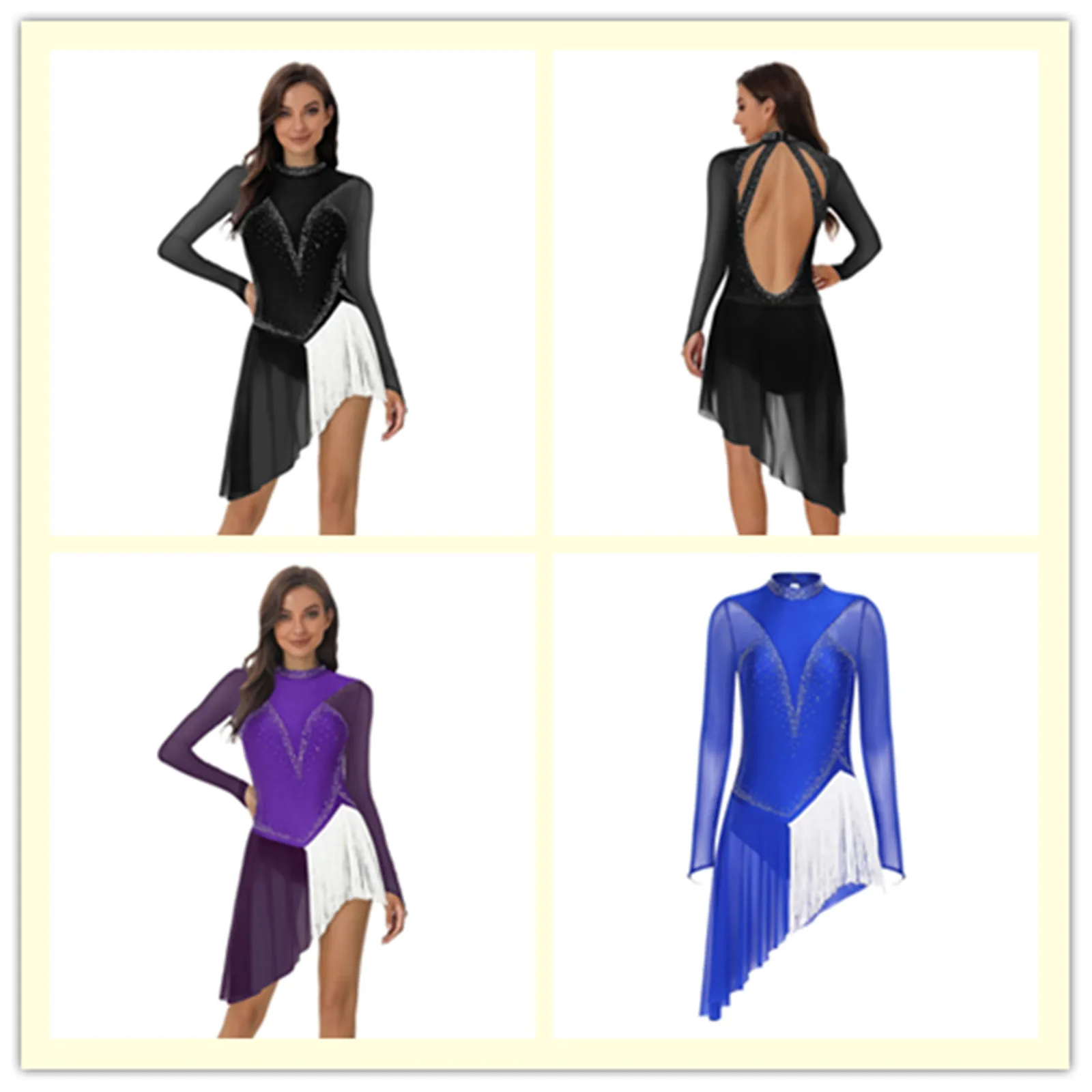 Womens Glittery Rhinestone Gymnastics Artistic Figure Skating Ballet Lyrical Contemporary Dance Dress Fringe Leotard Bodysuit
Womens Glittery Rhinestone Gymnastics Artistic Figure Skating Ballet Lyrical Contemporary Dance Dress Fringe Leotard Bodysuit