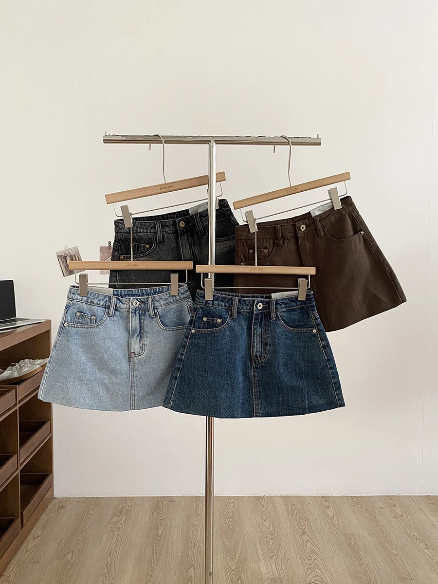 Retro American Commuter Style High Waist A-Line Skirt Women's Wrap Body Denim Skirts Ultra Short Skirts for Women
Retro American Commuter Style High Waist A-Line Skirt Women's Wrap Body Denim Skirts Ultra Short Skirts for Women
