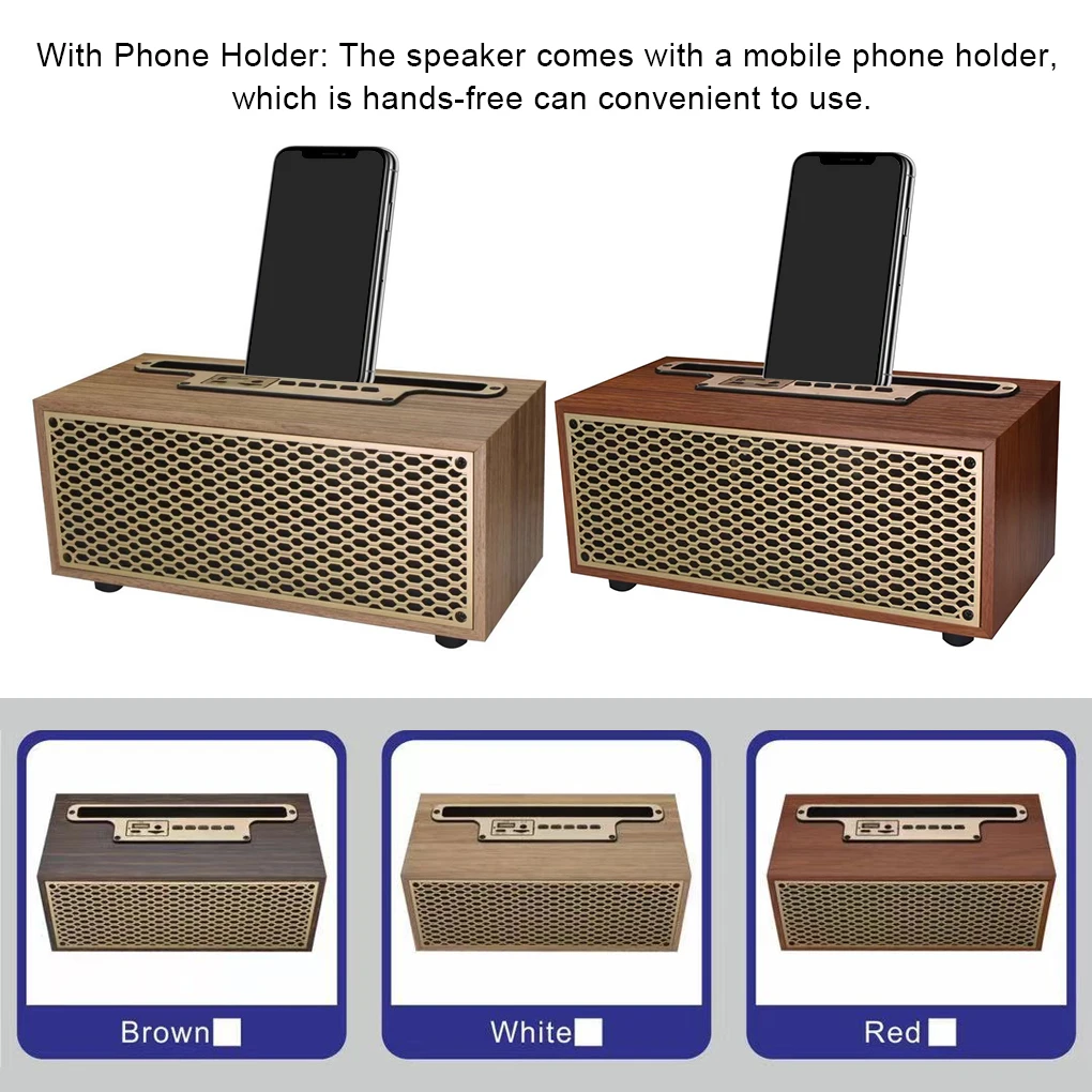 Wood Grain Speakers Vintage Style Wireless Subwoofer Radio DC 5V Desktop Computer Speaker Soundbox with Phone Stand
Wood Grain Speakers Vintage Style Wireless Subwoofer Radio DC 5V Desktop Computer Speaker Soundbox with Phone Stand