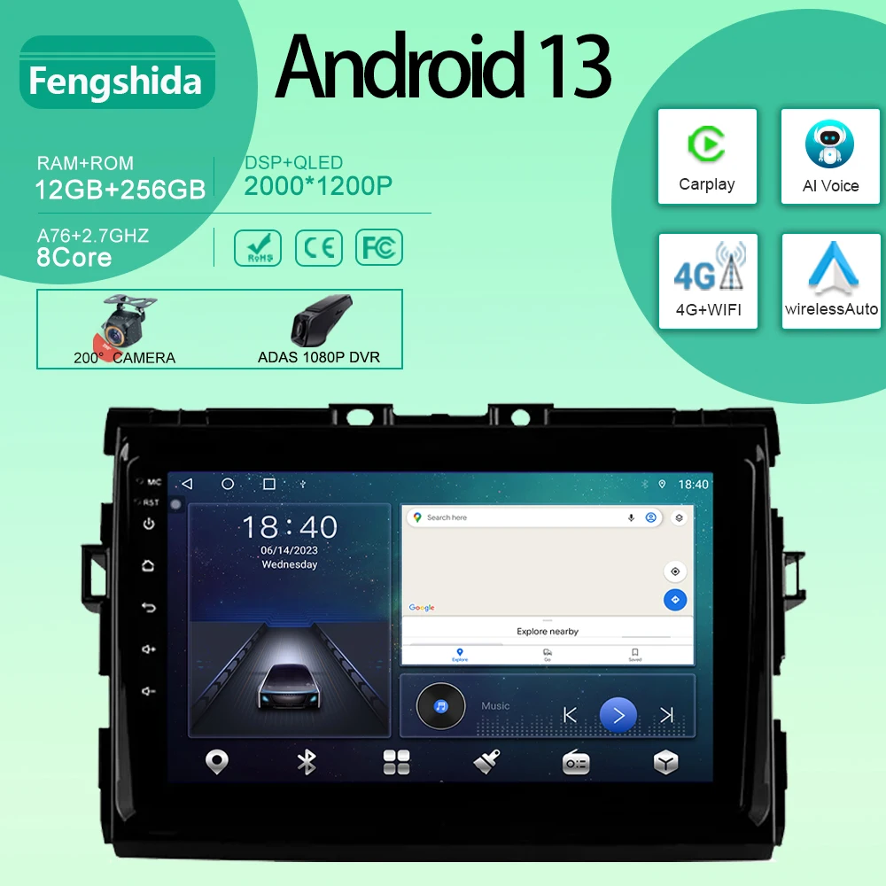 Car GPS Navigation For Toyota Previa XR50 2006 - 2019 Android Auto Radio Multimedia Player Video Carplay 4G BT WIFI No 2din DVD
Car GPS Navigation For Toyota Previa XR50 2006 - 2019 Android Auto Radio Multimedia Player Video Carplay 4G BT WIFI No 2din DVD