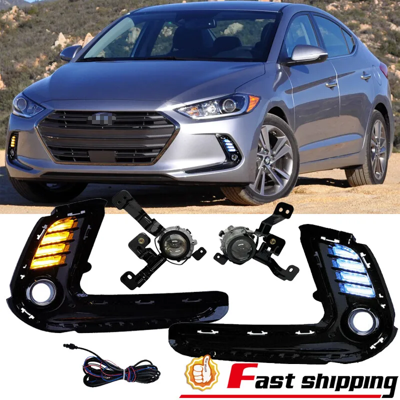 Fit 2016-2018 Hyundai Elantra LED Daytime Running DRL Lamp Turn Signal Fog Light
Fit 2016-2018 Hyundai Elantra LED Daytime Running DRL Lamp Turn Signal Fog Light