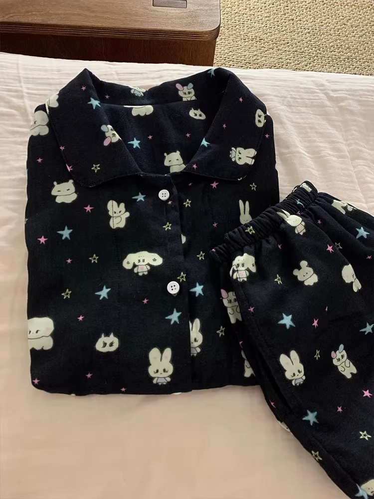 plus Size 300 Pounds Cute Cartoon Print Sleepwear Set Women Summer Soft Short Sleeve Short Pants Home Clothes Two-Piece Set
plus Size 300 Pounds Cute Cartoon Print Sleepwear Set Women Summer Soft Short Sleeve Short Pants Home Clothes Two-Piece Set