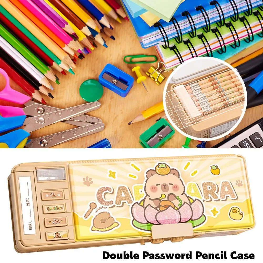Cartoon Double Password Capybara Pencil Case Double-Layer Large Capacity Pen Box Pen Bag School Office
Cartoon Double Password Capybara Pencil Case Double-Layer Large Capacity Pen Box Pen Bag School Office