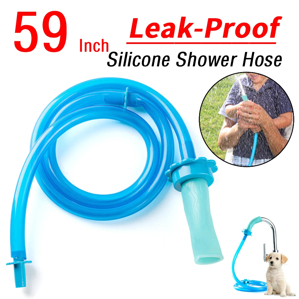 59 Inches Silicone Shower Hose Flexible Shower Wand Hose No Leak Pet Shower Hose for Handheld Washing for Clean Sink Shower
59 Inches Silicone Shower Hose Flexible Shower Wand Hose No Leak Pet Shower Hose for Handheld Washing for Clean Sink Shower