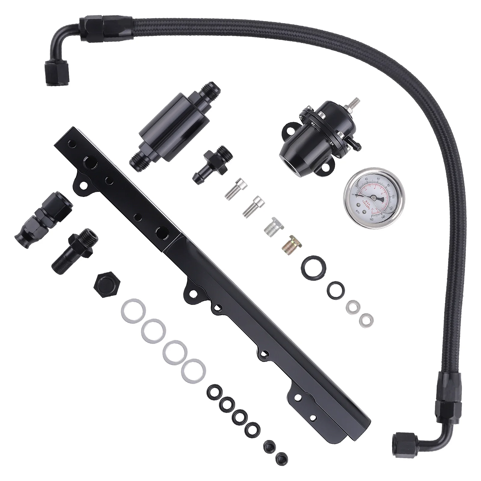 High Fuel Pressure Regulator Gauge Rail Line Kit For Honda Civic B16A A1 A2 A3
High Fuel Pressure Regulator Gauge Rail Line Kit For Honda Civic B16A A1 A2 A3