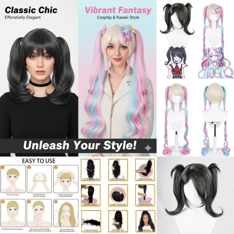 Angel Cosplay Wig Anime Pink Style Anime Cosplay Cute Twin Ponytail Girl Long Wig Synthetic Hair Wig For Party Costume Gift New
Angel Cosplay Wig Anime Pink Style Anime Cosplay Cute Twin Ponytail Girl Long Wig Synthetic Hair Wig For Party Costume Gift New
