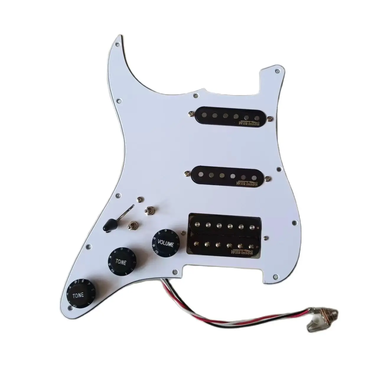 Rare SSH Left Handed Prewired Loaded Pickguard Set Black Wilkinson Alnico 5 Magnet Pickups Guitar Parts
Rare SSH Left Handed Prewired Loaded Pickguard Set Black Wilkinson Alnico 5 Magnet Pickups Guitar Parts