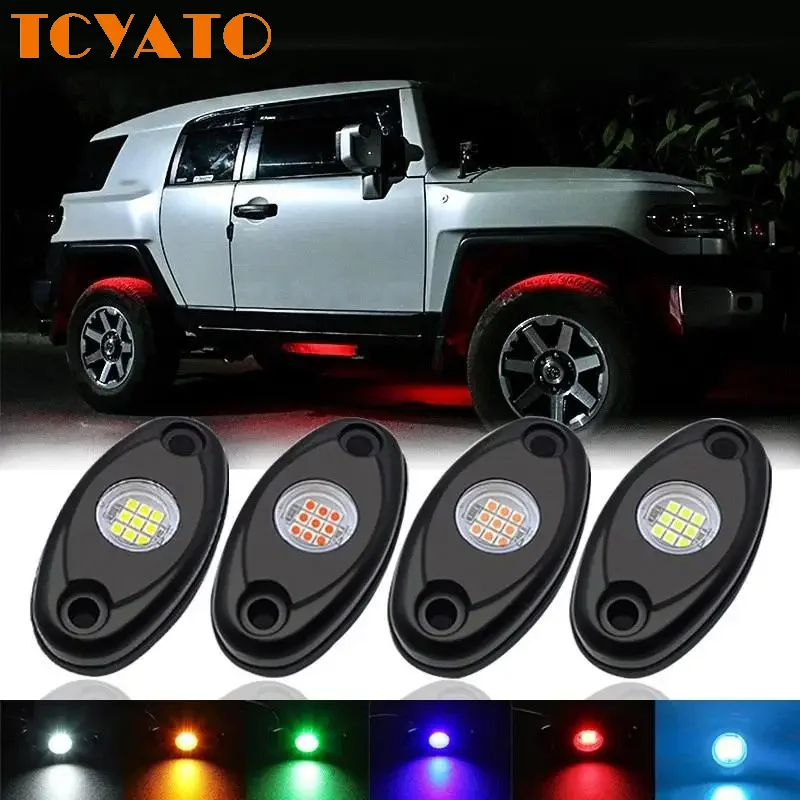 TCYATO Waterproof RGB Car LED Rock Light Kit Underglow Lighting for Offroad SUV Truck Exterior Ambient Light
TCYATO Waterproof RGB Car LED Rock Light Kit Underglow Lighting for Offroad SUV Truck Exterior Ambient Light