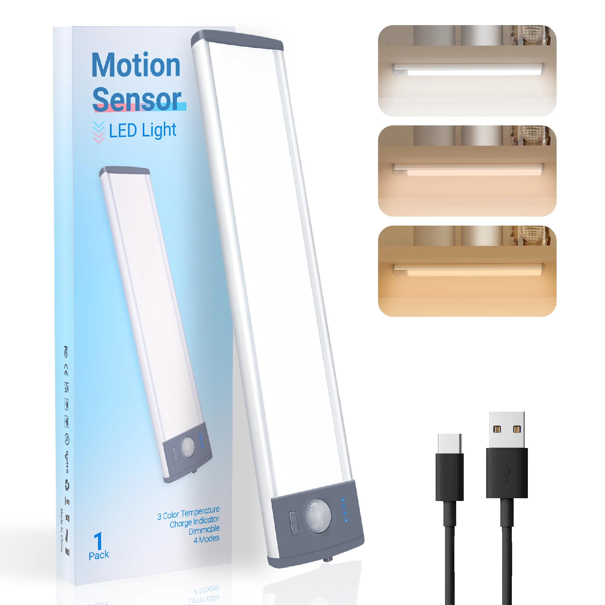 Умный датчик движения Smart Motion Senso Light с регулировкой трех цветов, магнитным креплением, для шкафа/гардероба, ночник, индикатор заряда батареи
Умный датчик движения Smart Motion Senso Light с регулировкой трех цветов, магнитным креплением, для шкафа/гардероба, ночник, индикатор заряда батареи