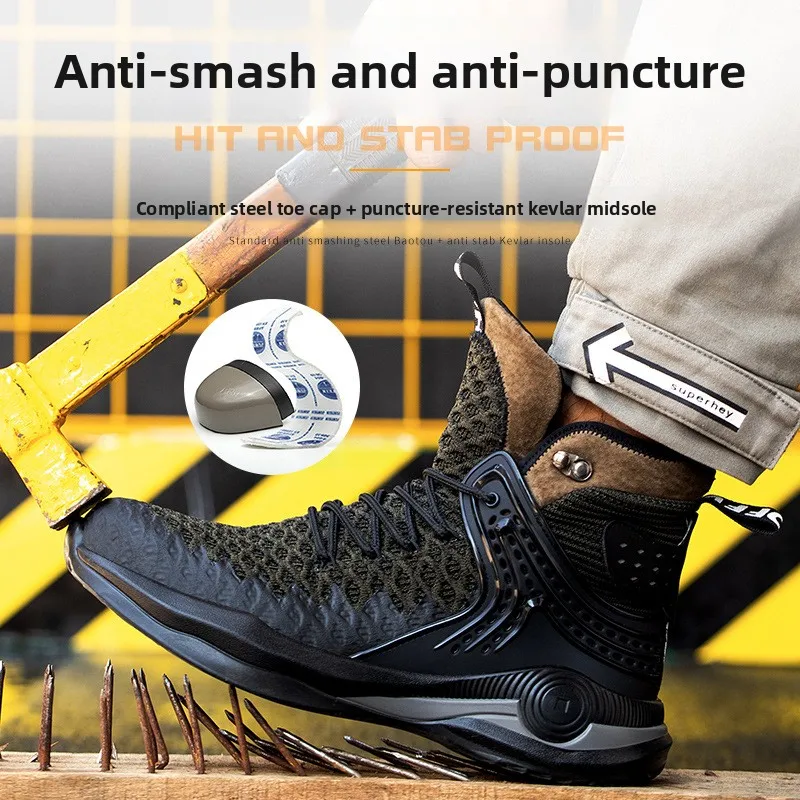 Steel Toe Safety Work Shoes - Anti-Smash Anti-Puncture Lightweight Outdoor Hiking Protective Footwear for Outdoor & Construction
Steel Toe Safety Work Shoes - Anti-Smash Anti-Puncture Lightweight Outdoor Hiking Protective Footwear for Outdoor & Construction