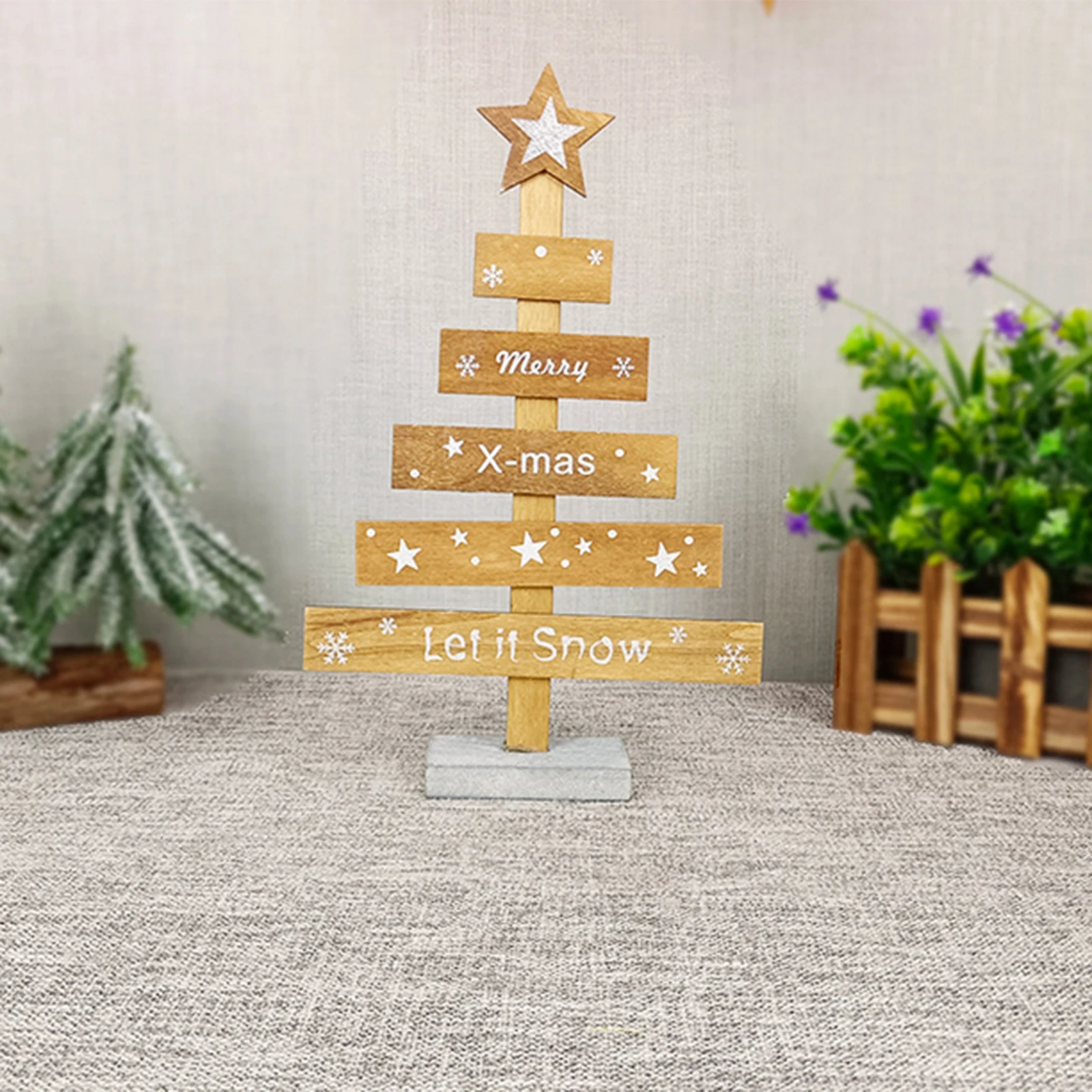 Outdoor Wooden Christmas Tree Decoration Office Home Desktop Mini Decorations Christmass
Outdoor Wooden Christmas Tree Decoration Office Home Desktop Mini Decorations Christmass
