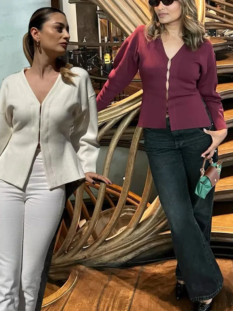 Осенний женский элегантный текстурированный однотонный 3-цветный кардиган на пуговицах, повседневный женский тонкий вязаный укороченный жакет с v-образным вырезом, пальто
Осенний женский элегантный текстурированный однотонный 3-цветный кардиган на пуговицах, повседневный женский тонкий вязаный укороченный жакет с v-образным вырезом, пальто