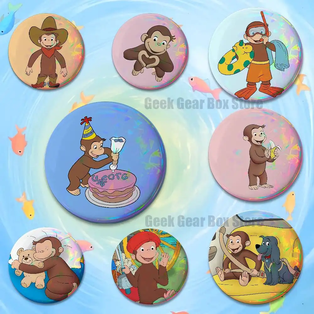C-Curious Mokey G-George Reflective Pin Tinplate Round Brooch Cartoon Cosplay Badges for Bag Hat Toys Gifts
C-Curious Mokey G-George Reflective Pin Tinplate Round Brooch Cartoon Cosplay Badges for Bag Hat Toys Gifts