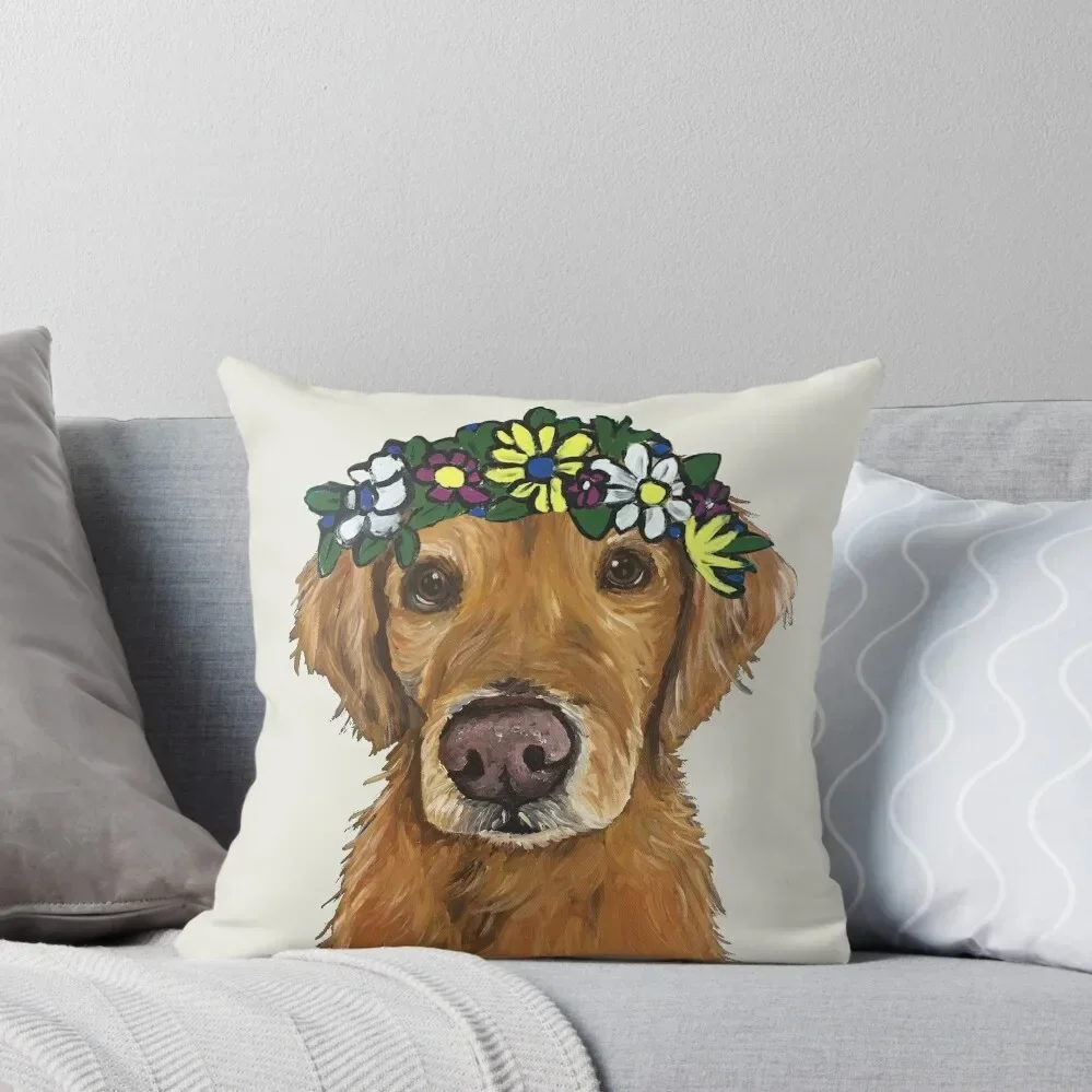 Cute Golden Retriever Art, Flower Crown Dog Art Throw Pillow Rectangular Cushion Cover pillow
Cute Golden Retriever Art, Flower Crown Dog Art Throw Pillow Rectangular Cushion Cover pillow