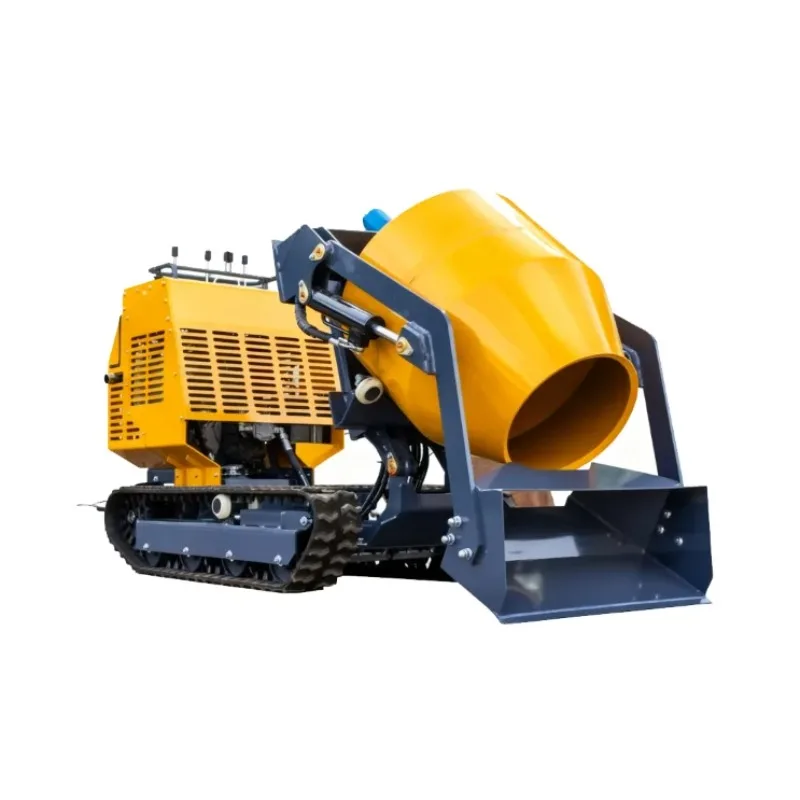 New Diesel Mini Portable Crawler Cement Mixer Machine with Tracks Gear 500L Small Dumper Truck Self-loading Concrete Mixer
New Diesel Mini Portable Crawler Cement Mixer Machine with Tracks Gear 500L Small Dumper Truck Self-loading Concrete Mixer