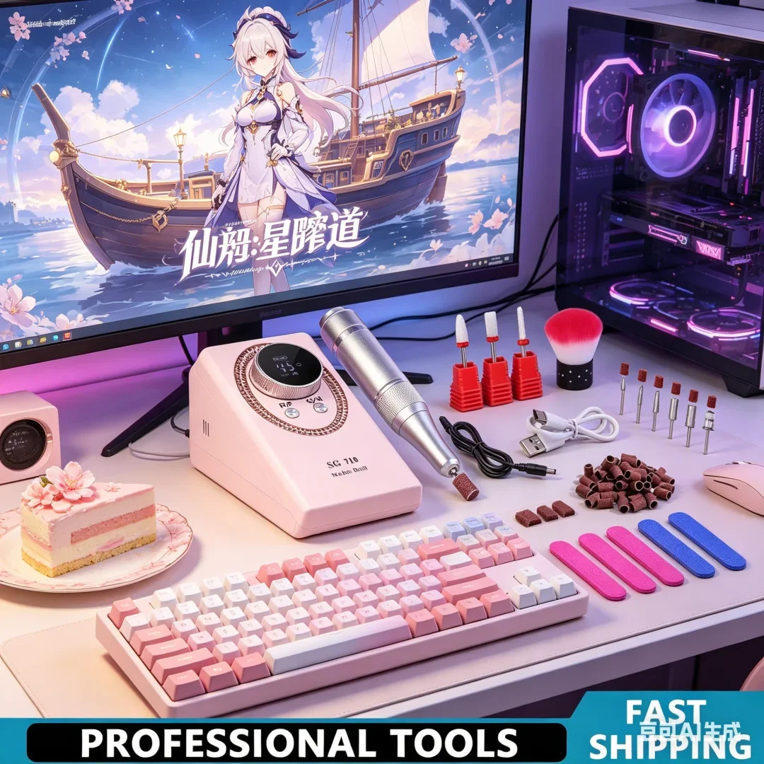 Splendorous 45000RPM Nail Drill Machine Rechargeable Manicure Cutter With LCD Display Portable Electric Nail File Nail Drills
Splendorous 45000RPM Nail Drill Machine Rechargeable Manicure Cutter With LCD Display Portable Electric Nail File Nail Drills