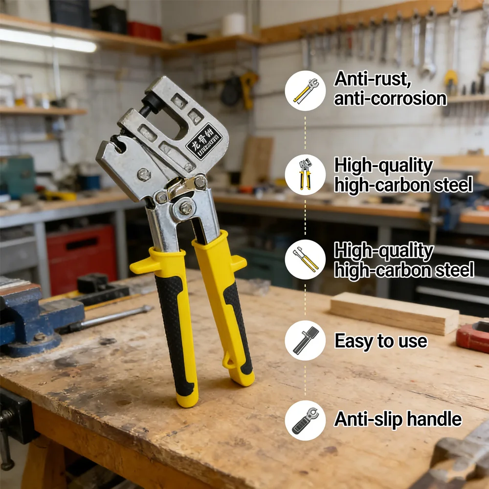 Heavy Duty Metal Stud Crimper Aluminum Alloy Ceiling Punching Pliers Drywall Tool For Fastening Keel And Metal Accessories
Heavy Duty Metal Stud Crimper Aluminum Alloy Ceiling Punching Pliers Drywall Tool For Fastening Keel And Metal Accessories