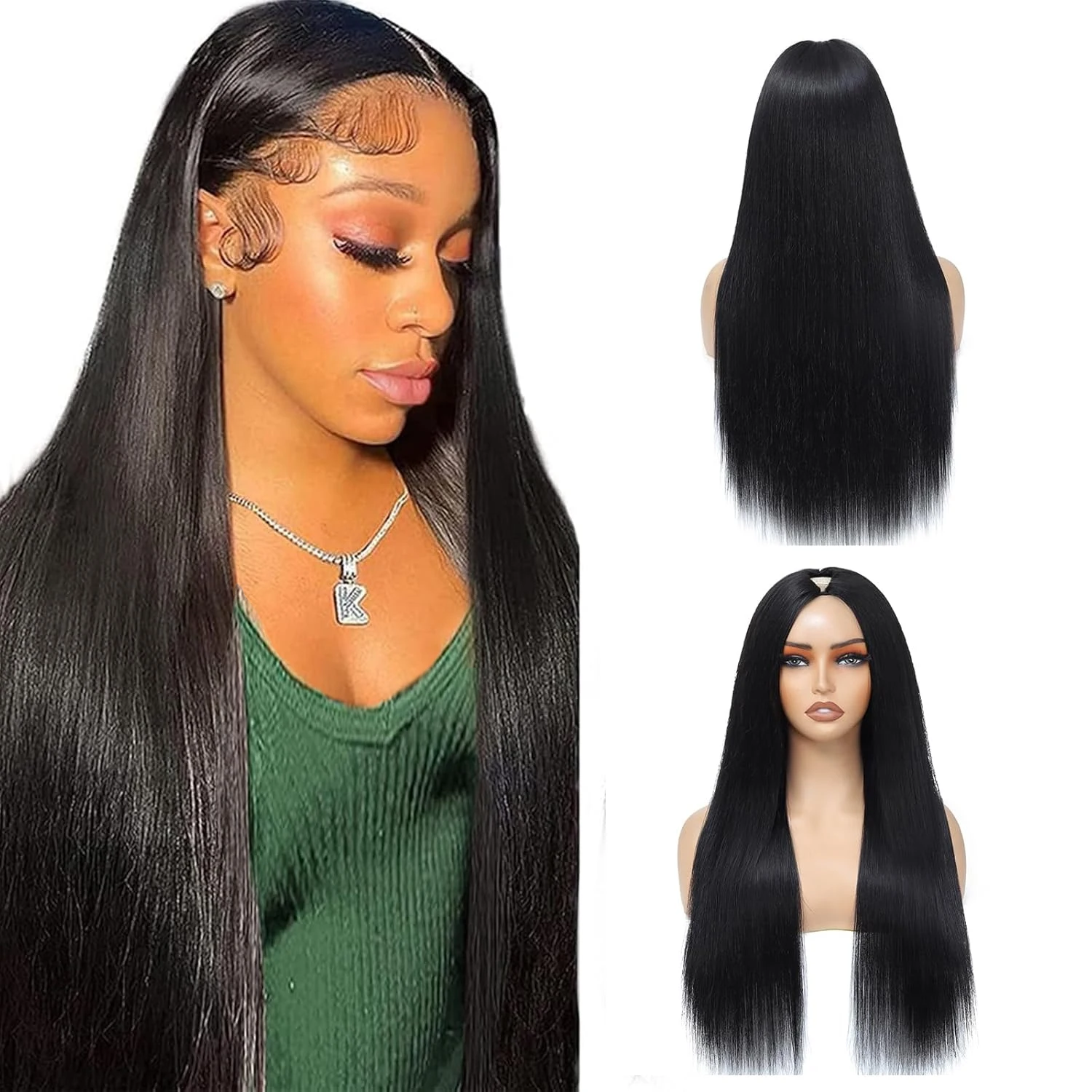 V Part Wig Human Hair Straight Machine Made Peruvian Hair Remy 100% Human Hair Quality Clip In Natural Black Color V Part Wigs
V Part Wig Human Hair Straight Machine Made Peruvian Hair Remy 100% Human Hair Quality Clip In Natural Black Color V Part Wigs