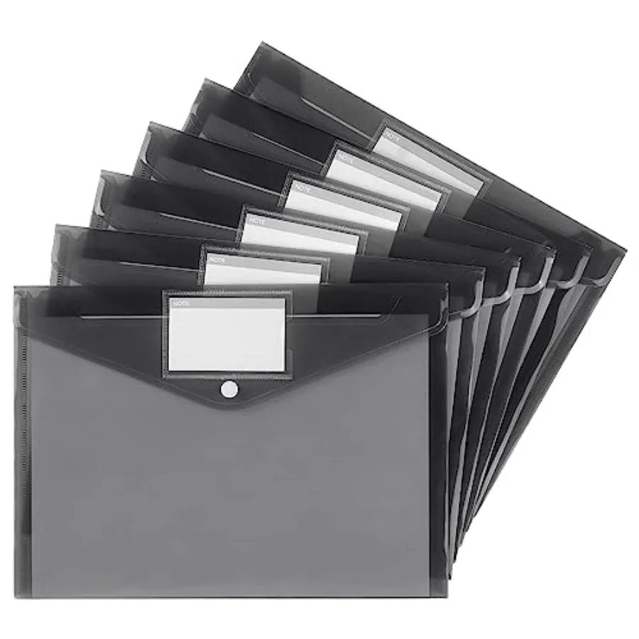 6 Pack Plastic Envelopes Poly Envelopes, Clear Document Folders Plastic File Folders for Home Work Office Organization, Letter
6 Pack Plastic Envelopes Poly Envelopes, Clear Document Folders Plastic File Folders for Home Work Office Organization, Letter