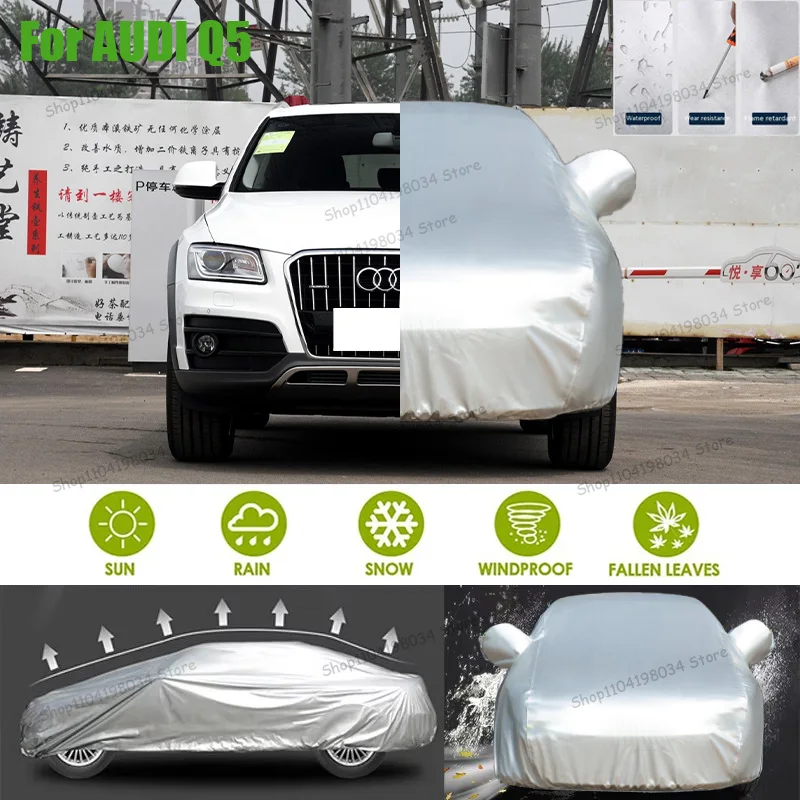 For AUDI Q5 Auto parts Anti snow Anti dust Sunscreen Anti-uv Anti peeling paint And Anti Rainwater 210t car cover Car cover
For AUDI Q5 Auto parts Anti snow Anti dust Sunscreen Anti-uv Anti peeling paint And Anti Rainwater 210t car cover Car cover