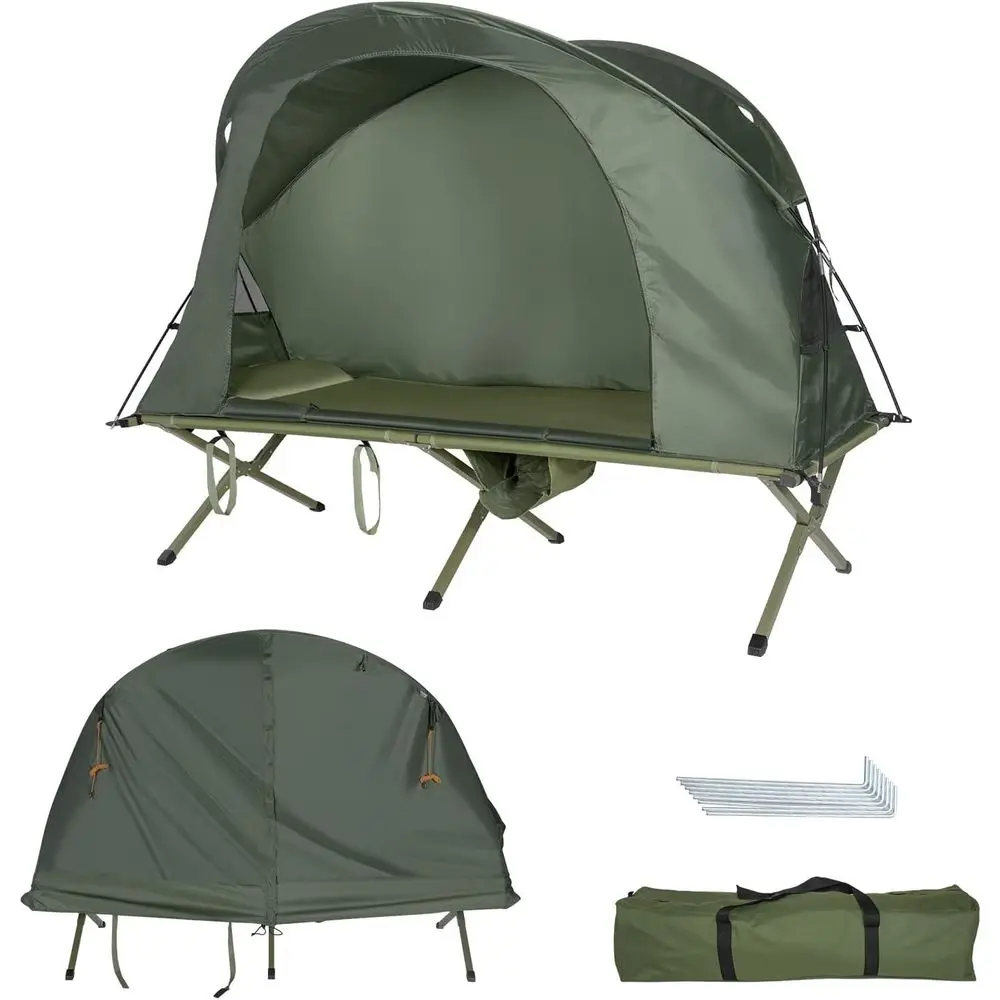 Compact 4-in-1 Camping Cot Tent, Portable for 1 Person, Waterproof Cover, Air Mattress & Bag, Perfect for Hiking & Camping
Compact 4-in-1 Camping Cot Tent, Portable for 1 Person, Waterproof Cover, Air Mattress & Bag, Perfect for Hiking & Camping