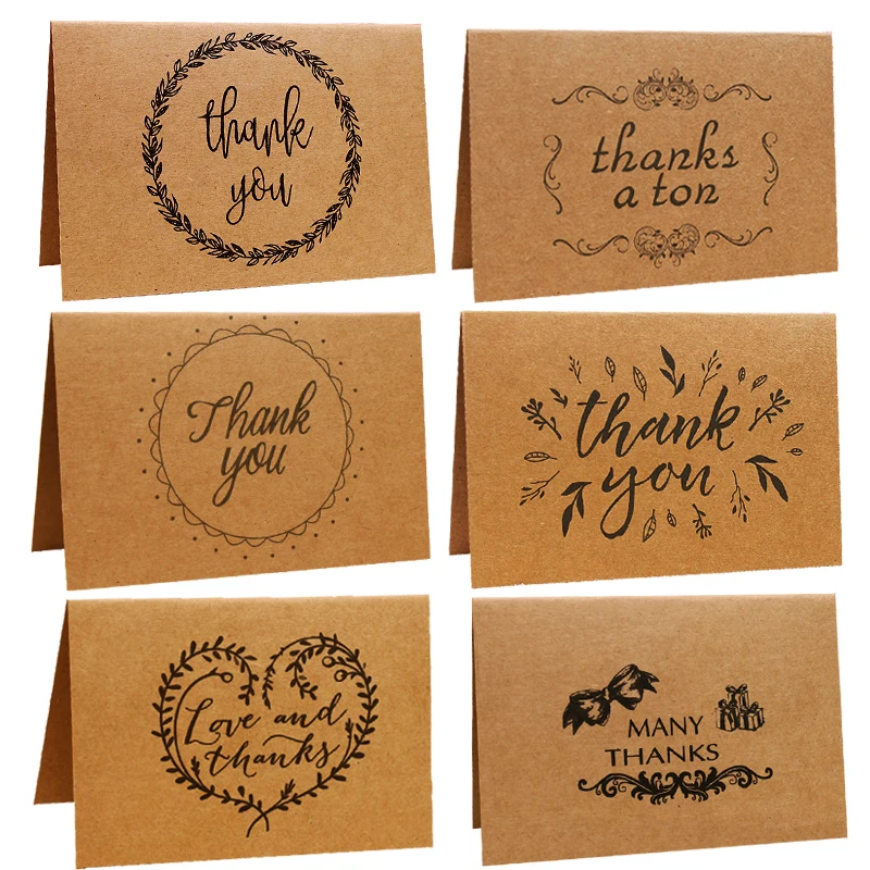6 Pcs/ Pack Kraft Paper Thank You Card with Envelopes, Wedding, Business Invitation, Shop Gift Crafts, Decoration Card
6 Pcs/ Pack Kraft Paper Thank You Card with Envelopes, Wedding, Business Invitation, Shop Gift Crafts, Decoration Card