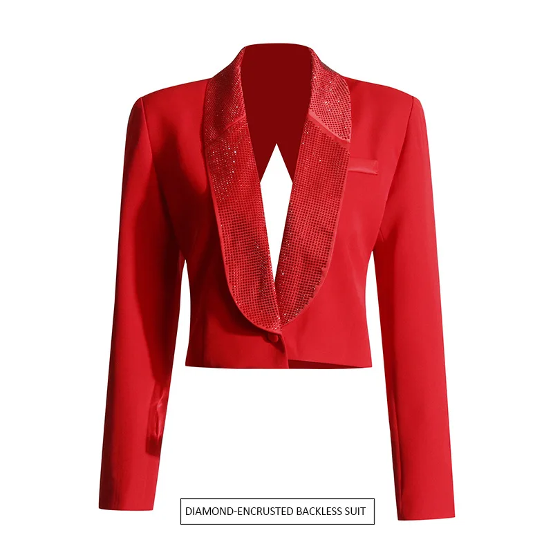 Fashion lapel-neck suit summer hot diamond high-end slim-fitting long-sleeved thin blazer outerwears ropa mujer vestes femmes
Fashion lapel-neck suit summer hot diamond high-end slim-fitting long-sleeved thin blazer outerwears ropa mujer vestes femmes