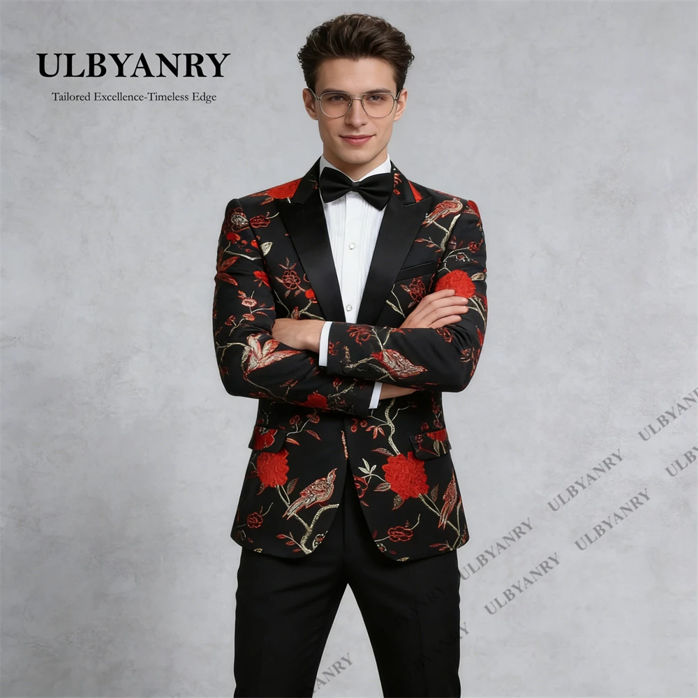ULBYANRY Men's Fashionable Two Pieces Suit Set for Stage Performance, Wedding Party, Homecoming Party Prom Tuxedo Jacket Pants
ULBYANRY Men's Fashionable Two Pieces Suit Set for Stage Performance, Wedding Party, Homecoming Party Prom Tuxedo Jacket Pants