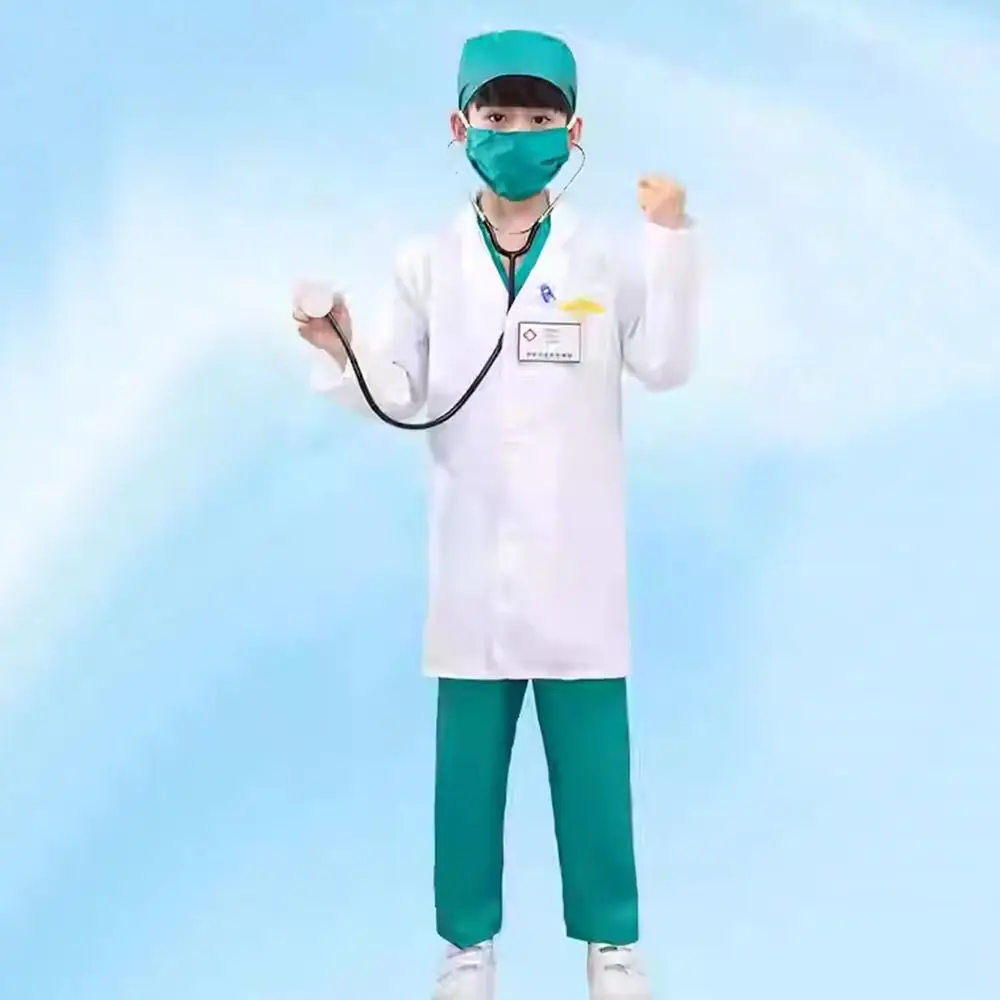 7PCS V Neck Surgical Children Doctor Costume Set Surgical Suit Doctor Nurse Cosplay Scrubs with Stethoscope Role Play Costume
7PCS V Neck Surgical Children Doctor Costume Set Surgical Suit Doctor Nurse Cosplay Scrubs with Stethoscope Role Play Costume