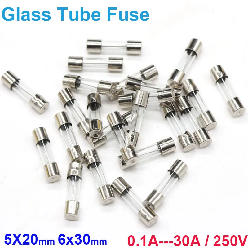 10PCS Glass Fuse Fast Fuse 250V 0.1A 0.2A 0.5A 1A 2A 3A 3.15A 4A 5A 6A 7A 8A 10A 12A 15A 20A 30A Quick Blow 5x20mm 6x30mm 
10PCS Glass Fuse Fast Fuse 250V 0.1A 0.2A 0.5A 1A 2A 3A 3.15A 4A 5A 6A 7A 8A 10A 12A 15A 20A 30A Quick Blow 5x20mm 6x30mm