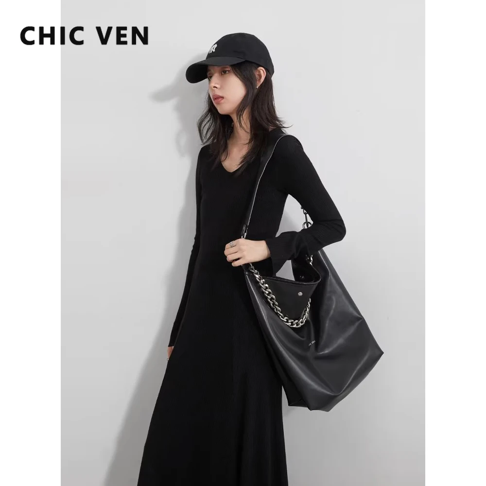 Женские платья CHIC VEN, корейское повседневное тонкое платье трапециевидной формы с v-образным вырезом, однотонное трикотажное платье, модная базовая женская одежда, осень-зима, новинка 2026
Женские платья CHIC VEN, корейское повседневное тонкое платье трапециевидной формы с v-образным вырезом, однотонное трикотажное платье, модная базовая женская одежда, осень-зима, новинка 2026