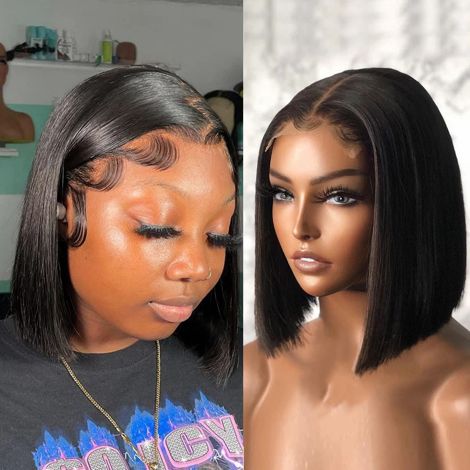 Short Bob Wig Lace Front Human Hair Wigs 4x4 Closure Wigs Pre Plucked Brazilian Wigs For Women 13x4 Hd Lace Wig Straight Bob Wig
Short Bob Wig Lace Front Human Hair Wigs 4x4 Closure Wigs Pre Plucked Brazilian Wigs For Women 13x4 Hd Lace Wig Straight Bob Wig