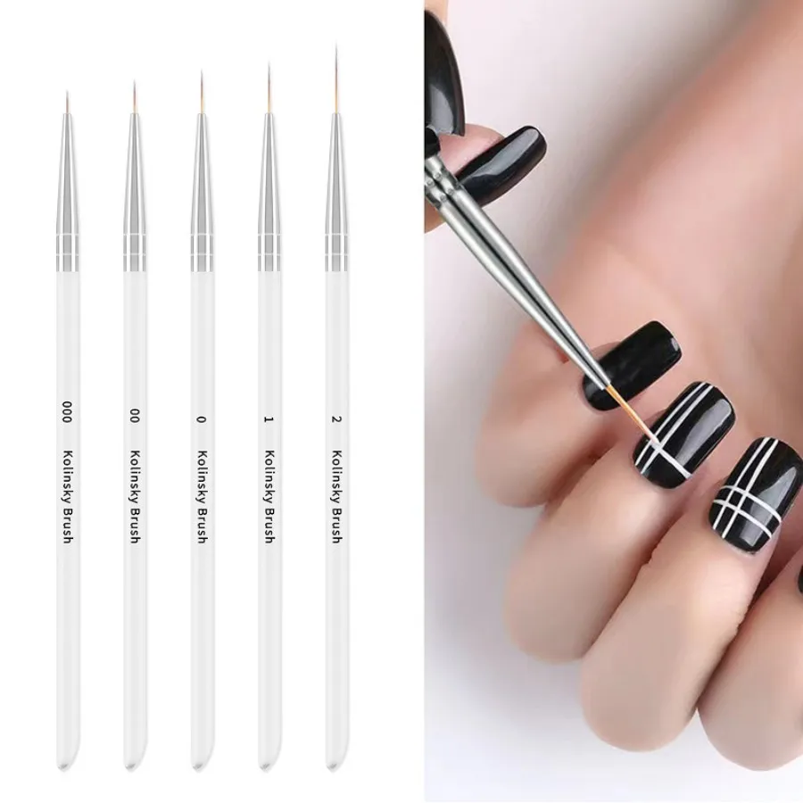5Pcs Nail Art Liner Brushes Set Manicure Brush Fine Drawing Thin Lines Painting Details Striping Design For Nail Salon Home DIY
5Pcs Nail Art Liner Brushes Set Manicure Brush Fine Drawing Thin Lines Painting Details Striping Design For Nail Salon Home DIY