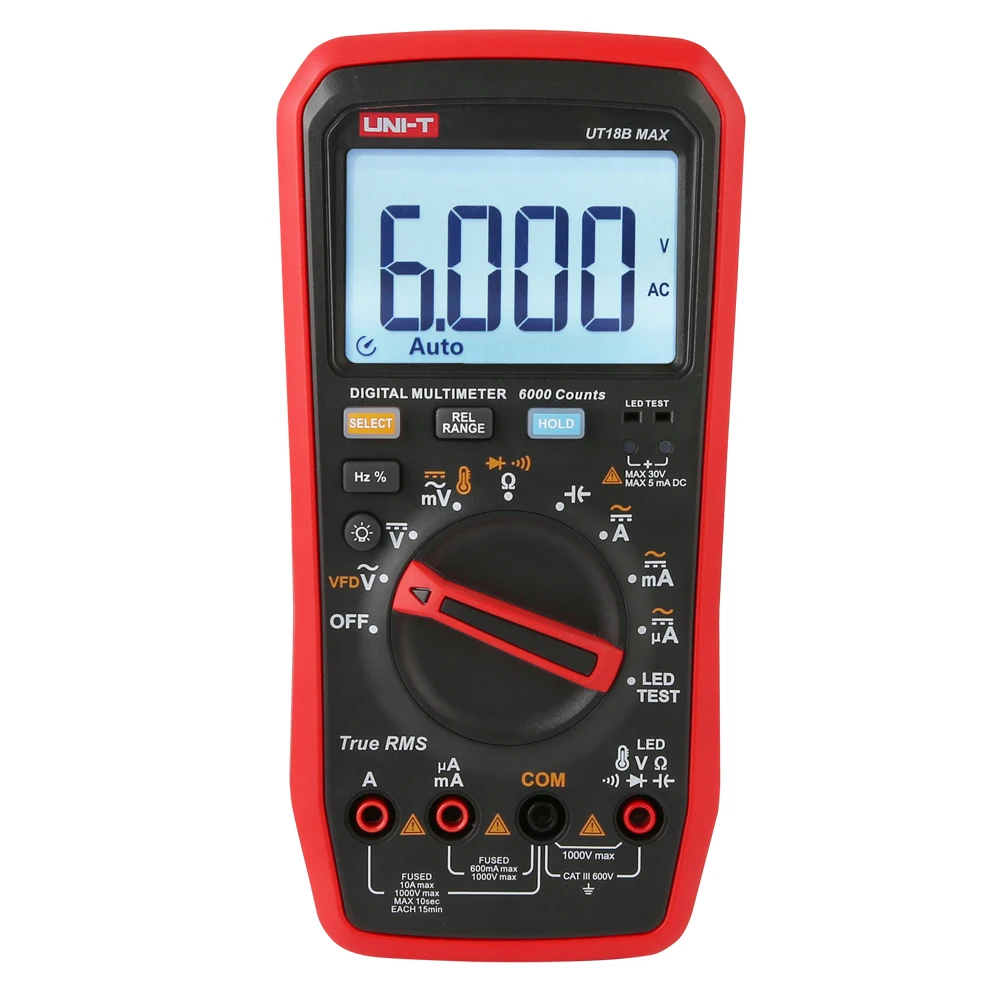 UNI T Professional Digital Multimeter Tester UT15B MAX 1000V AC DC Voltage Meter Capacitor Tester True RMS Electric Multi Meter
UNI T Professional Digital Multimeter Tester UT15B MAX 1000V AC DC Voltage Meter Capacitor Tester True RMS Electric Multi Meter