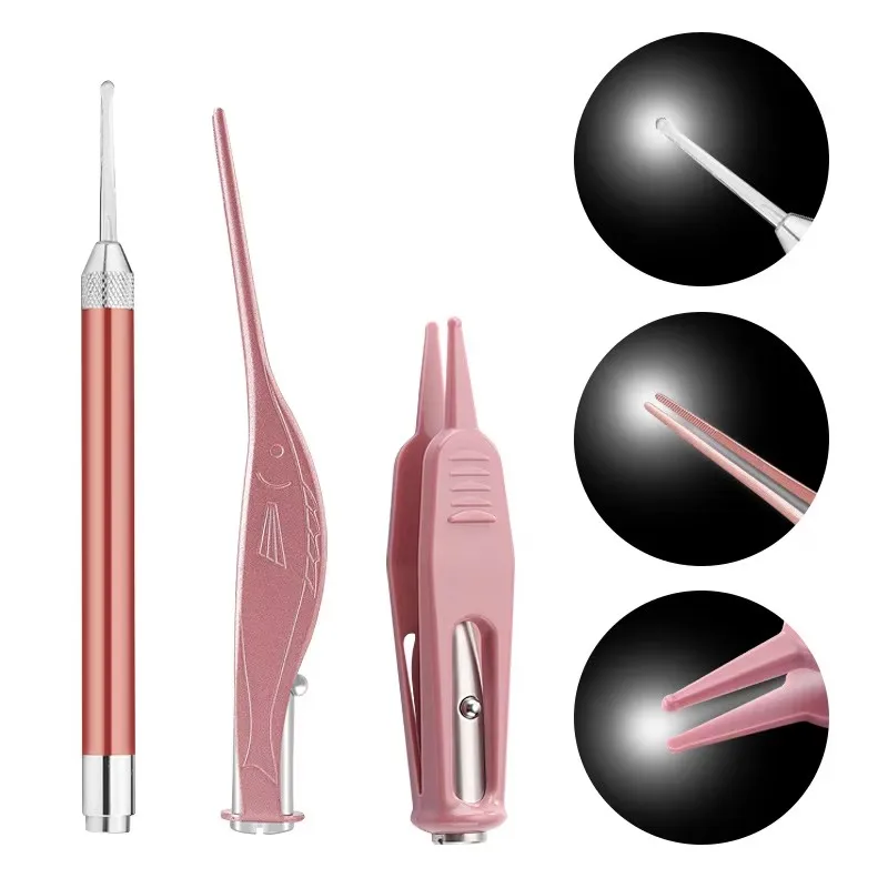 Ear Nose Cleaner Spoon LED Flashlight Baby Earwax Curette Picker Visual Endoscope Earpick Booger Wax Remover Tweezer Forceps Set
Ear Nose Cleaner Spoon LED Flashlight Baby Earwax Curette Picker Visual Endoscope Earpick Booger Wax Remover Tweezer Forceps Set