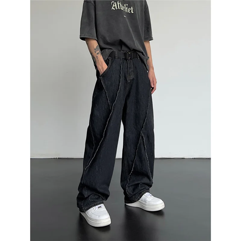 KIDWHXR Men Denim Pant Vintage Patchwork Loose Casual Male Straight-leg Pant Simple Solid Color Washed Man Full Length Pant
KIDWHXR Men Denim Pant Vintage Patchwork Loose Casual Male Straight-leg Pant Simple Solid Color Washed Man Full Length Pant