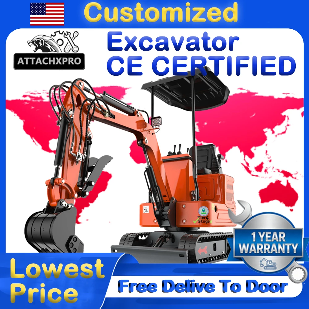 Mini Excavator ATTACHXPRO B&S 1 Ton Engine Digger Free Shipping Customized Color/Size/Weight/Drive Model/Travel Characteristics
Mini Excavator ATTACHXPRO B&S 1 Ton Engine Digger Free Shipping Customized Color/Size/Weight/Drive Model/Travel Characteristics