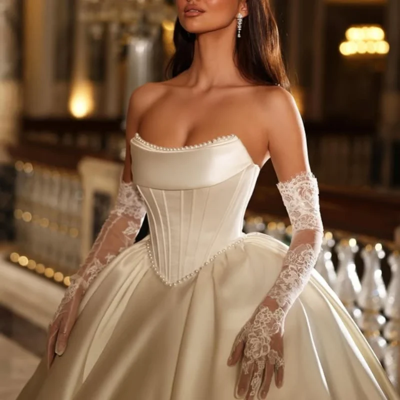 customized ivory white Ball Gown Wedding Dresses For Women Shiny pearl Wedding Gown Bow Vestidos De Novia
customized ivory white Ball Gown Wedding Dresses For Women Shiny pearl Wedding Gown Bow Vestidos De Novia