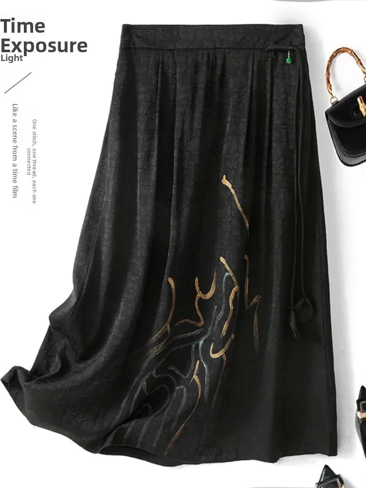 Chinese Style Hand-Painted High-Waist A-Line Skirt for Women Summer Breathable Skin-Friendly Large Size Mom-Friendly Slimming
Chinese Style Hand-Painted High-Waist A-Line Skirt for Women Summer Breathable Skin-Friendly Large Size Mom-Friendly Slimming
