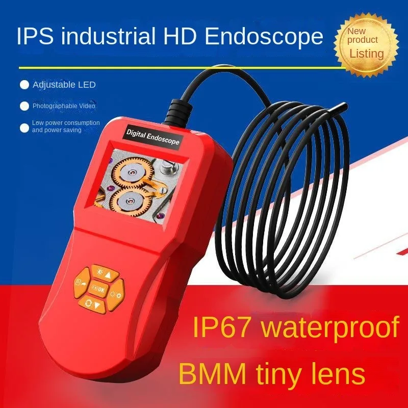 Portable screen endoscope, automotive inspection, photo and video, industrial pipeline endoscope, adjustable LED 8mm camera
Portable screen endoscope, automotive inspection, photo and video, industrial pipeline endoscope, adjustable LED 8mm camera