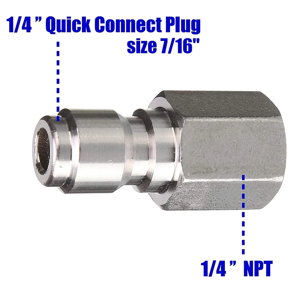 Connection Female Connector Quick Stainless Steel Washer Parts Insert Male Head 1/4\" Inch 11.8mm External Diameter
Connection Female Connector Quick Stainless Steel Washer Parts Insert Male Head 1/4\" Inch 11.8mm External Diameter