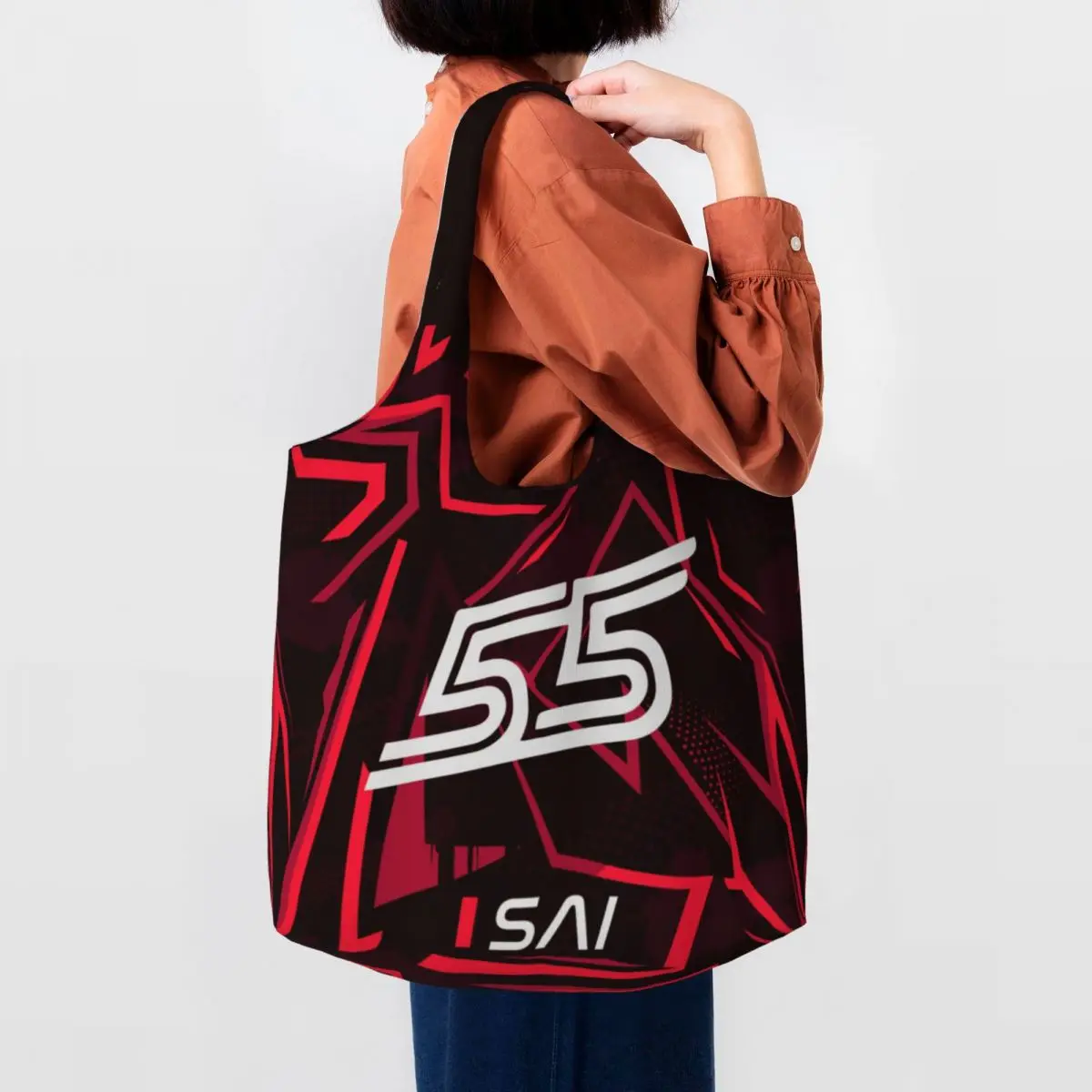 Custom Kawaii Printing Carlos Sainz 55 Formula Racing Driver Tote Shopping Bags Portable Canvas Shoulder Shopper Handbag
Custom Kawaii Printing Carlos Sainz 55 Formula Racing Driver Tote Shopping Bags Portable Canvas Shoulder Shopper Handbag