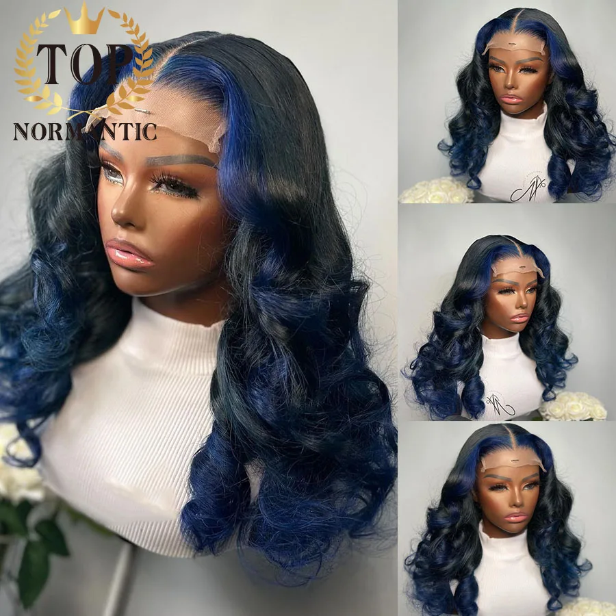 Topnormantic Highlight Dark Blue Color 13x4 Lace Front Wig with Middle Part Brazilian Hair 4x4 Closure Wig for Woman Transparent
Topnormantic Highlight Dark Blue Color 13x4 Lace Front Wig with Middle Part Brazilian Hair 4x4 Closure Wig for Woman Transparent
