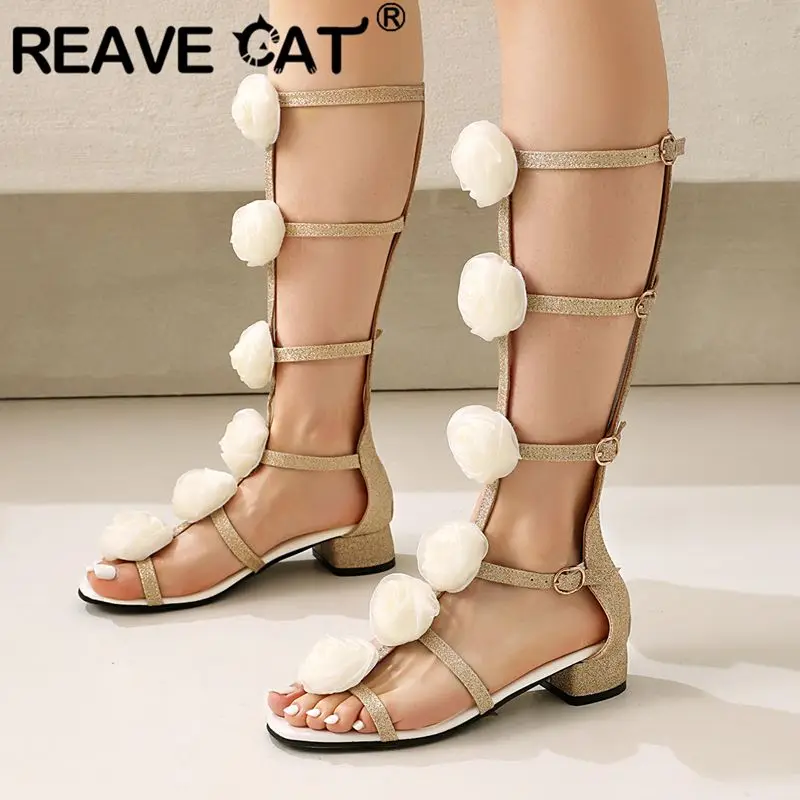 REAVE CAT 2025 Модные женские сандалии с открытым носком на блочном каблуке 3 см с цветочным ремнем и пряжками Плюс Размер 43 44 45 46 Блестящая обувь в римском стиле
REAVE CAT 2025 Модные женские сандалии с открытым носком на блочном каблуке 3 см с цветочным ремнем и пряжками Плюс Размер 43 44 45 46 Блестящая обувь в римском стиле