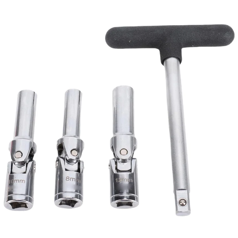Glow Plug Socket Tool Set 3/8in Dr T Bar 8mm 10mm 12mm Broken Glow Plug Removal Tool For Automotive Repair
Glow Plug Socket Tool Set 3/8in Dr T Bar 8mm 10mm 12mm Broken Glow Plug Removal Tool For Automotive Repair