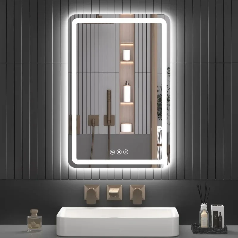 Rectangle LED Bathroom Mirror with Lights, Backlit & Front Lighted, Wall-Mounted Vanity Mirror 3000K/4000K/6000K
Rectangle LED Bathroom Mirror with Lights, Backlit & Front Lighted, Wall-Mounted Vanity Mirror 3000K/4000K/6000K